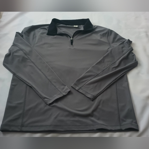 Rorie Whelan Golf Shirts Men's L Gray Long Sleeve 1/4 Zip Dry Wicking Good Condi - Picture 4 of 14
